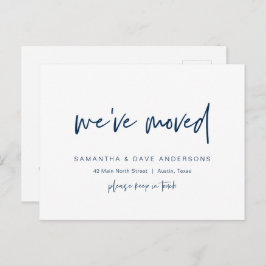 Modern minimalist, vi har flyttat, förhandspoäng vykort