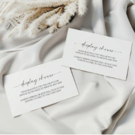 Modern minimalist visning Bebis shower Tilläggskort