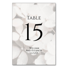 Modern minimalist vit blomsterbordskort bordsnummer