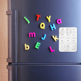 Modern minimalist vit och beige 2024-kalender magnet