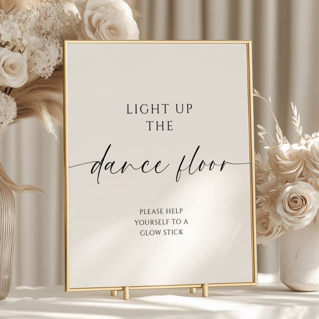 Modern Minimalist Wedding Glow Stick Poster (Skapare uppladdad)