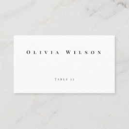 Modern Minimalist Wedding Place Card Visitkort