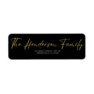 Modern Minimalist Wedding Return Address Labels - Returadress Etikett