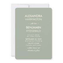 Modern Minimalist Wedding | Sage Green Timeless