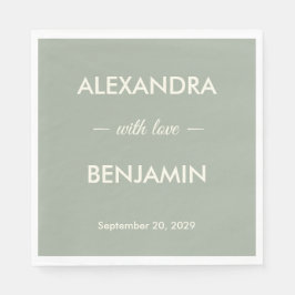 Modern Minimalist Wedding | Sage Green Timeless Pappersservett