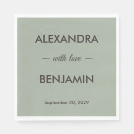 Modern Minimalist Wedding | Sage Green Timeless Pappersservett