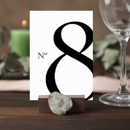 Modern Minimalist Wedding Table Number Card Bordsnummer