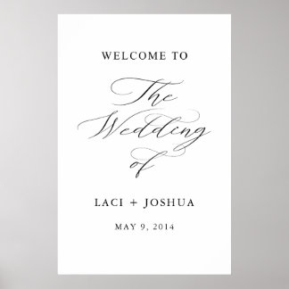 Modern Minimalist Wedding Welcome Sign – Chic Poster