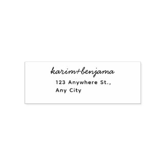 Modern Minimalist with Script Name | Custom Självfärgande Stämpel