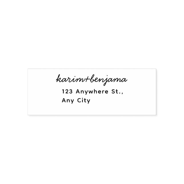 Modern Minimalist with Script Name | Custom Självfärgande Stämpel (Design)