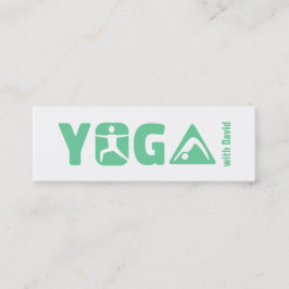 Modern Minimalist Yogafrilansinstruktör Mini Visitkort