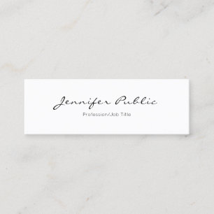 Modern Minimalistic elegant professionellslätt Mini Visitkort