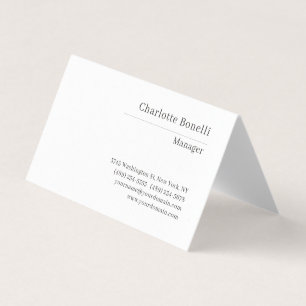 Modern minimalistiserad serif-skriftstil Plain Pre Visitkort
