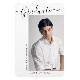 Modern minimalistisk 1-fotograd-annonsmagnet magnet