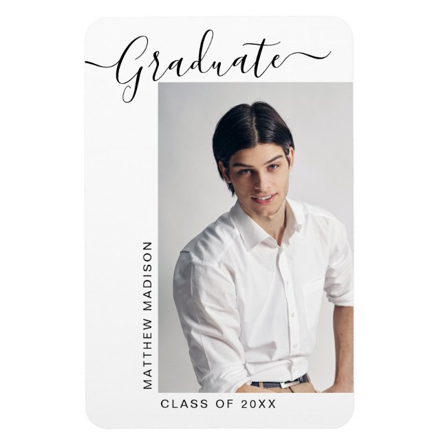 Modern minimalistisk 1-fotograd-annonsmagnet magnet (Vertikal)