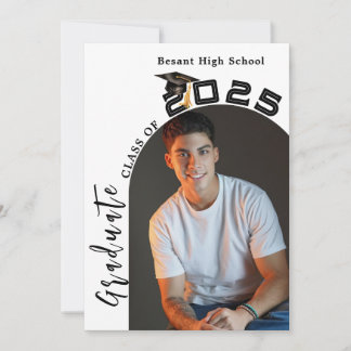 Modern Minimalistisk 2 Foto Examenfest  Inbjudningar