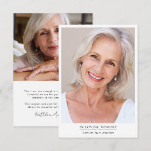 Modern minimalistisk 2-fotolytisk sympati tack kort