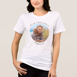 Modern minimalistisk 40 och Fabulöst foto T Shirt