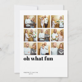Modern minimalistisk 9-kvadratsfoto av Helgdag Julkort
