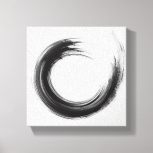Modern minimalistisk abstrakt cirkelkonst - djärvt canvastryck