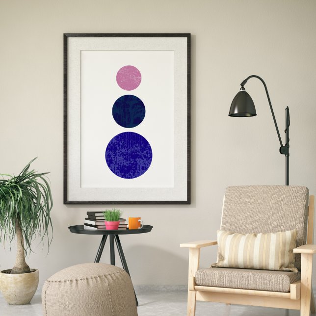 Modern minimalistisk abstrakt konst Cirklar Poster (Skapare uppladdad)