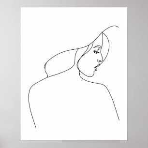 Modern minimalistisk Abstrakt Kvinnor i höggradig  Poster