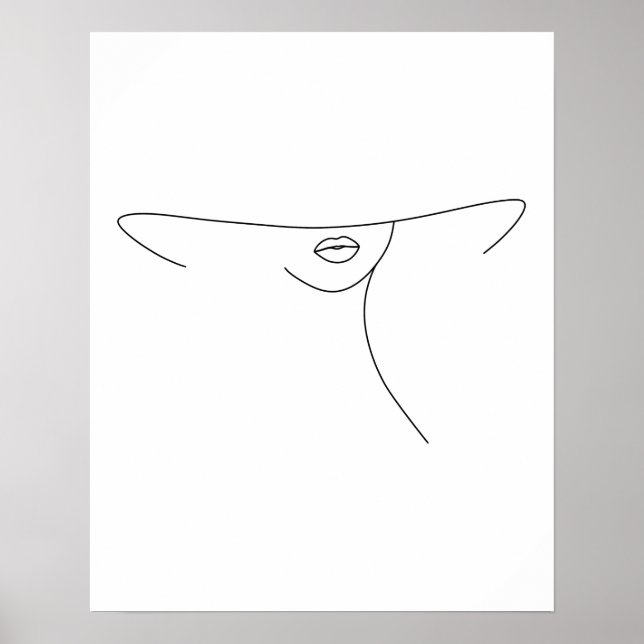 Modern minimalistisk Abstrakt Kvinnor i höggradig  Poster (Framsidan)