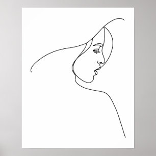 Modern minimalistisk Abstrakt Kvinnor i höggradig  Poster
