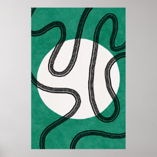 Modern Minimalistisk Abstrakt Line Art Poster