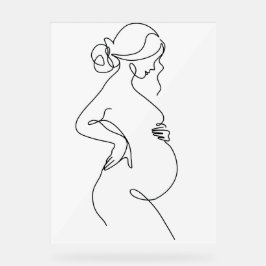 Modern Minimalistisk Abstrakt Line Art Teckning Po