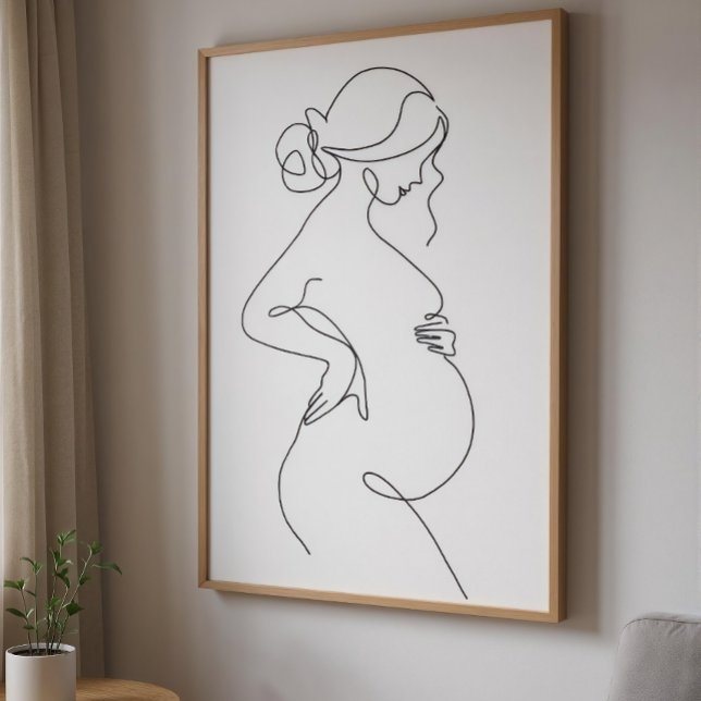 Modern Minimalistisk Abstrakt Line Art Teckning Po Poster (Skapare uppladdad)