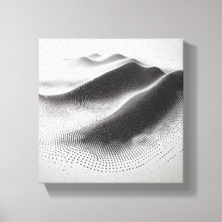 Modern minimalistisk abstrakt prickig landskapsbil canvastryck