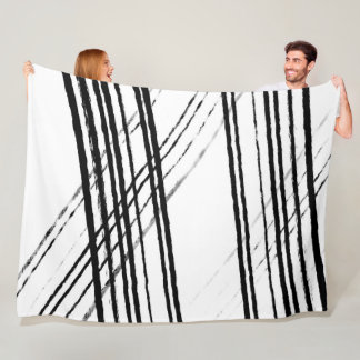 Modern minimalistisk abstrakt svart och vit enkel fleecefilt