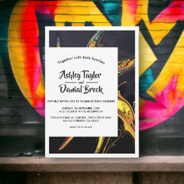 Modern Minimalistisk Abstrakt Typografi Elegant Br Inbjudningar