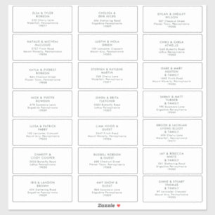 Modern minimalistisk Adressetiketter för svart Grö Klistermärken