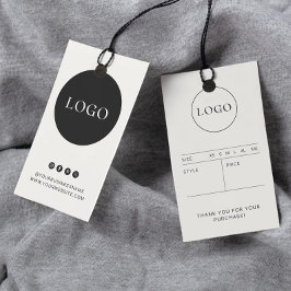 Modern minimalistisk affärskläder Etikett Hängande Visitkort