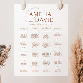 Modern Minimalistisk Alfabetisk Sittplatskarta Poster