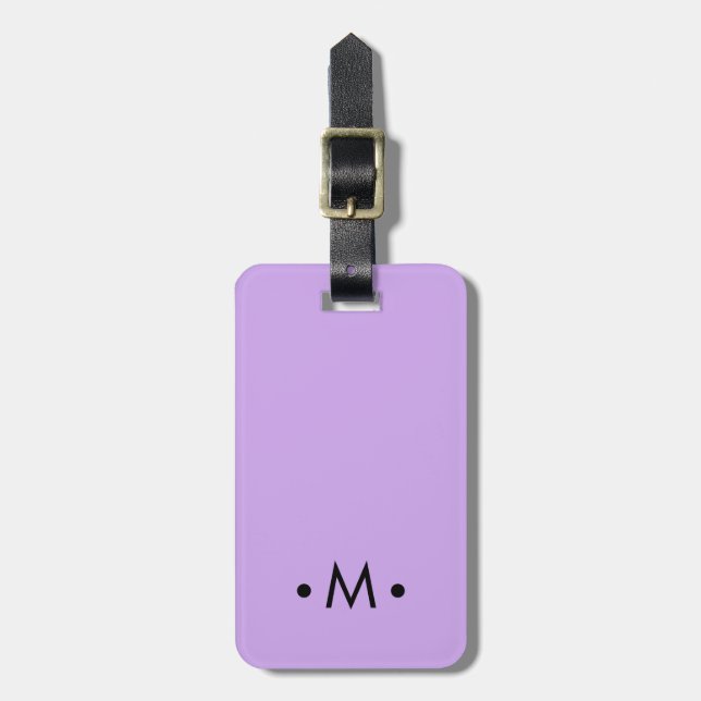 Modern Minimalistisk Anpassningsbar Monogram World Bagagebricka (Vertikal Framsida)