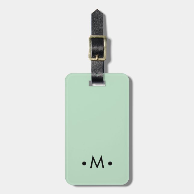 Modern Minimalistisk Anpassningsbar Monogram World Bagagebricka (Vertikal Framsida)