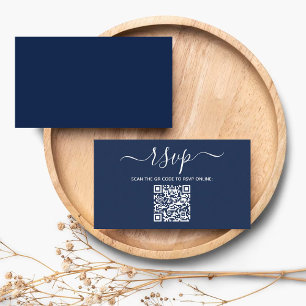 Modern Minimalistisk Anpassningsbar QR-kodBröllop Tilläggskort