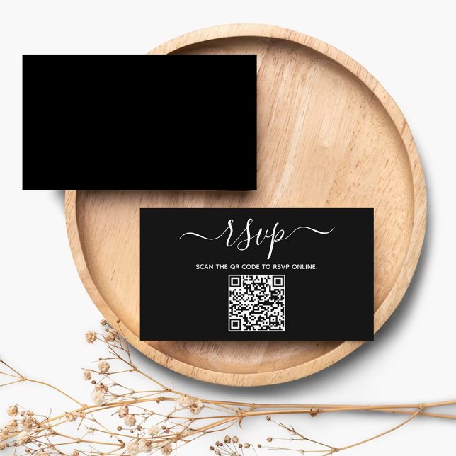 Modern Minimalistisk Anpassningsbar QR-kodBröllop  Tilläggskort (Skapare uppladdad)