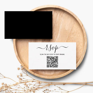 Modern Minimalistisk Anpassningsbar QR-kodBröllop Tilläggskort