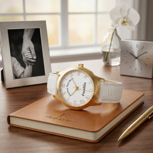 Modern minimalistisk anpassningsbar rostfri stål k armbandsur