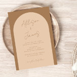 Modern minimalistisk Arch Boho Bröllop Inbjudningar<br><div class="desc">Modern,  minimalistisk inbjudan till Arch Boho-bröllop</div>
