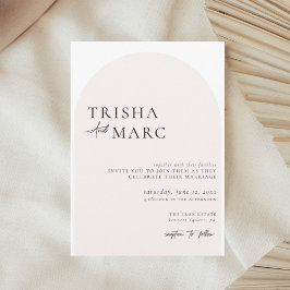 Modern minimalistisk Arch-bröllopsinbjudan Inbjudningar