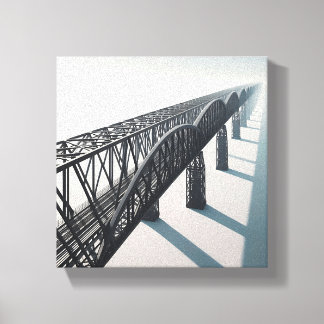 Modern minimalistisk arkitektonisk bro - oändlig canvastryck