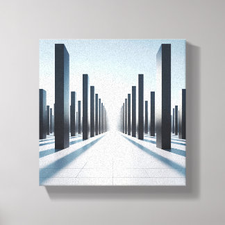 Modern minimalistisk arkitektonisk perspektiv canvastryck