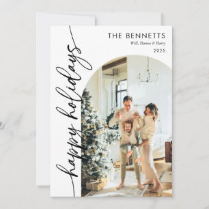 Modern, minimalistisk årstid för granskning av tec julkort