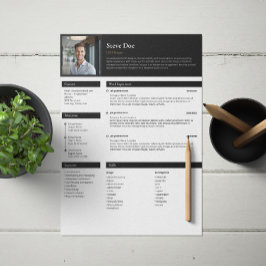 Modern minimalistisk återupptagningsmall