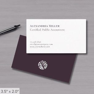 Modern minimalistisk Auktoriserad offentlig reviso Visitkort